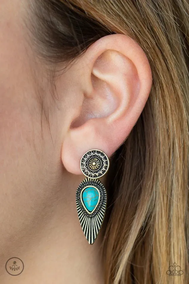 Paparazzi Jewelry Paparazzi Earring Fly Into the Sun Brass Earrings