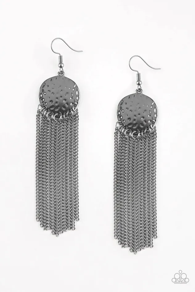 Paparazzi Jewelry Paparazzi Earring Solar Scene Black Earrings