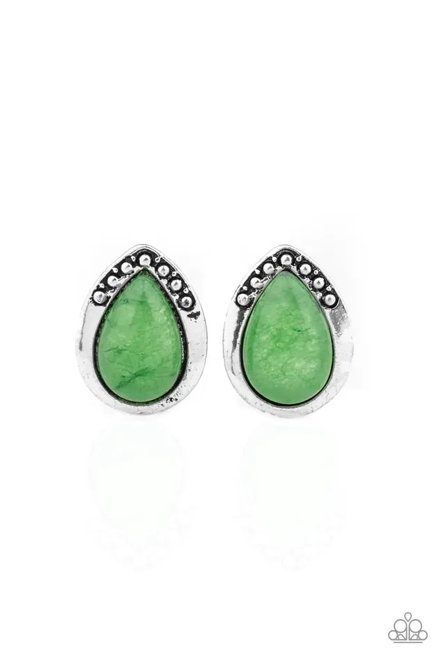 Paparazzi Jewelry Paparazzi Earring Stone Spectacular Green Earrings