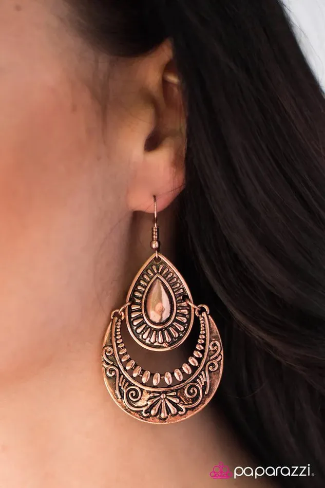 Paparazzi Jewelry Paparazzi Earring Trials and TRIBALations Copper Earrings