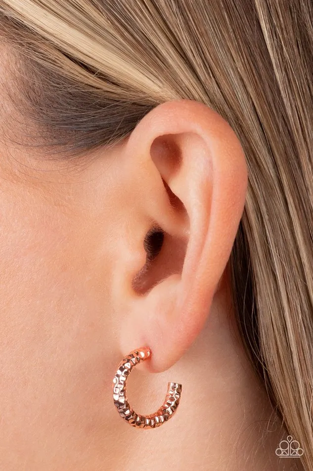 Paparazzi Jewelry Paparazzi Earring Wandering Wreaths Copper Earrings