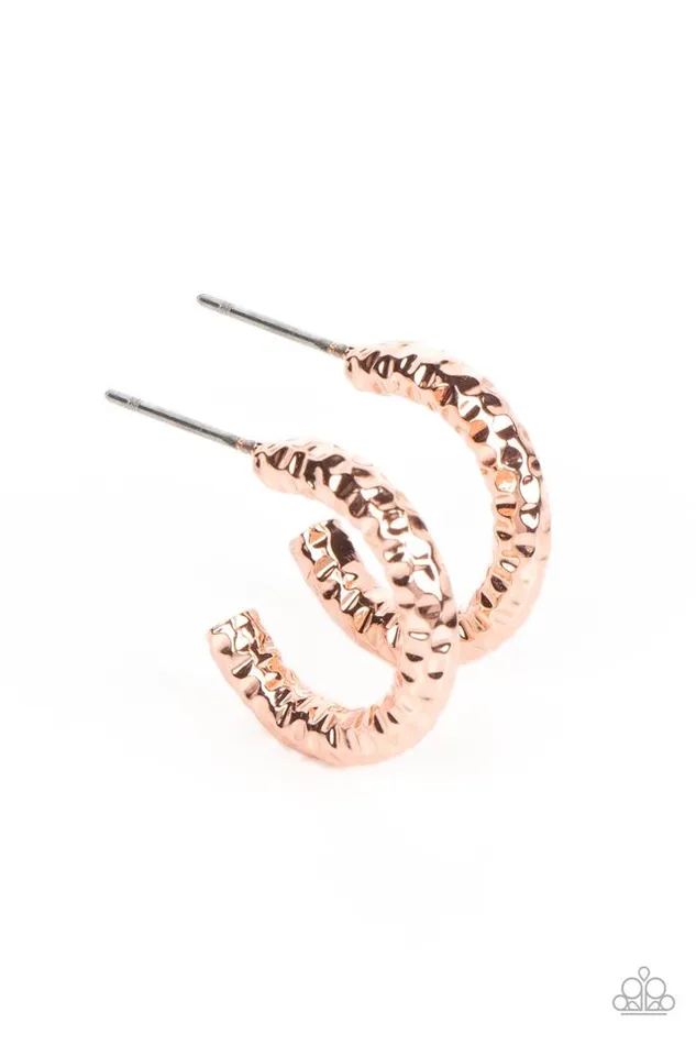 Paparazzi Jewelry Paparazzi Earring Wandering Wreaths Copper Earrings