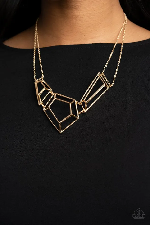 Paparazzi Jewelry Paparazzi Necklace 3D Drama Gold Necklaces