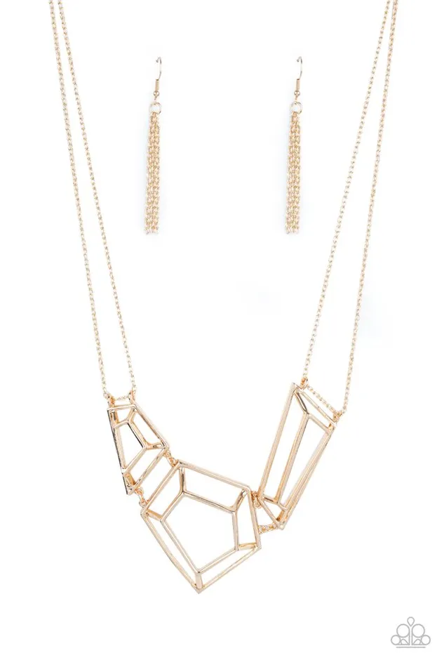 Paparazzi Jewelry Paparazzi Necklace 3D Drama Gold Necklaces Paparazzi Jewelry Paparazzi Necklace 3D Drama Gold Necklaces