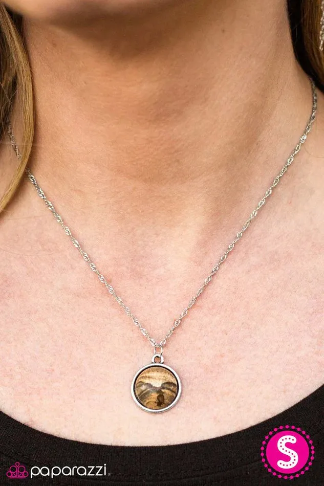 Paparazzi Jewelry Paparazzi Necklace A Heart Of SANDSTONE Brown Necklaces