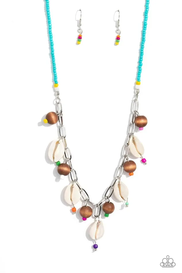 Paparazzi Jewelry Paparazzi Necklace BEACH for the Sun Blue Necklaces Paparazzi Jewelry Paparazzi Necklace BEACH for the Sun Blue Necklaces