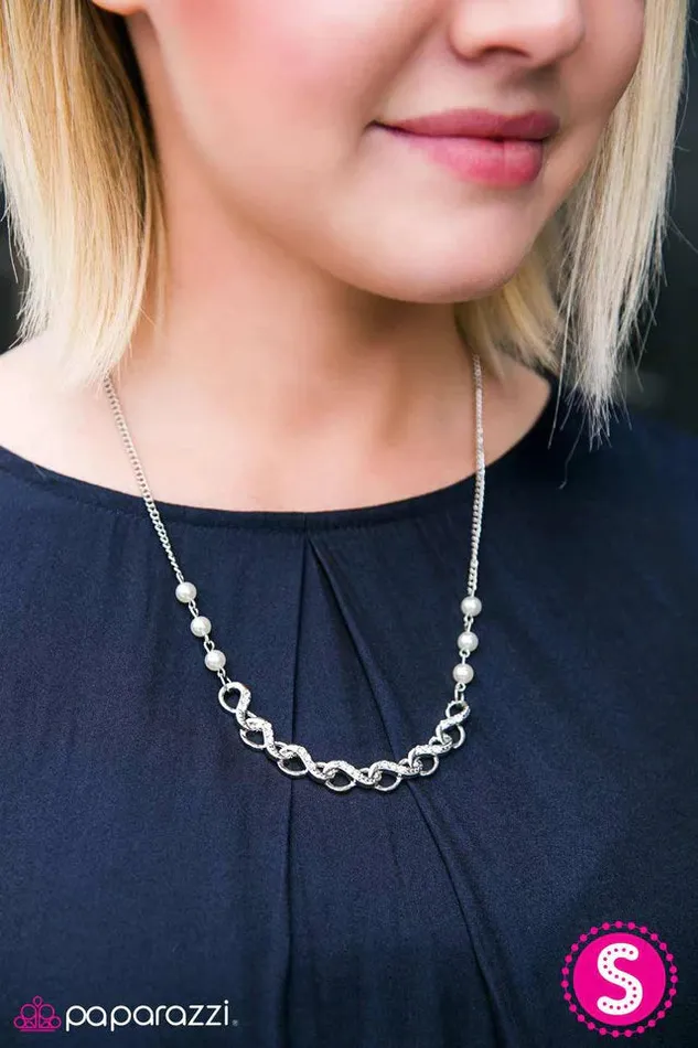 Paparazzi Jewelry Paparazzi Necklace Fine By Me White Necklaces
