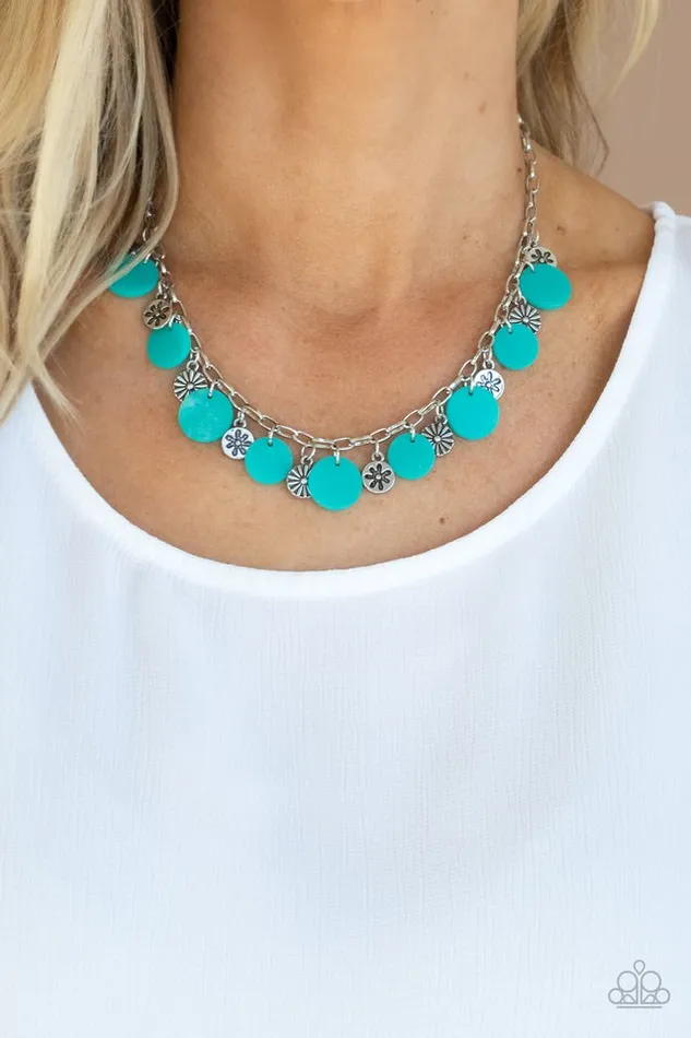 Paparazzi Jewelry Paparazzi Necklace Flower Powered Blue Necklaces
