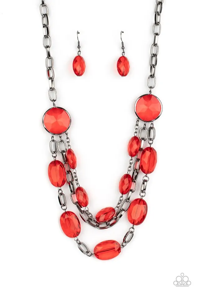 Paparazzi Jewelry Paparazzi Necklace I Need a GLOWcation Red Necklaces Paparazzi Jewelry Paparazzi Necklace I Need a GLOWcation Red Necklaces