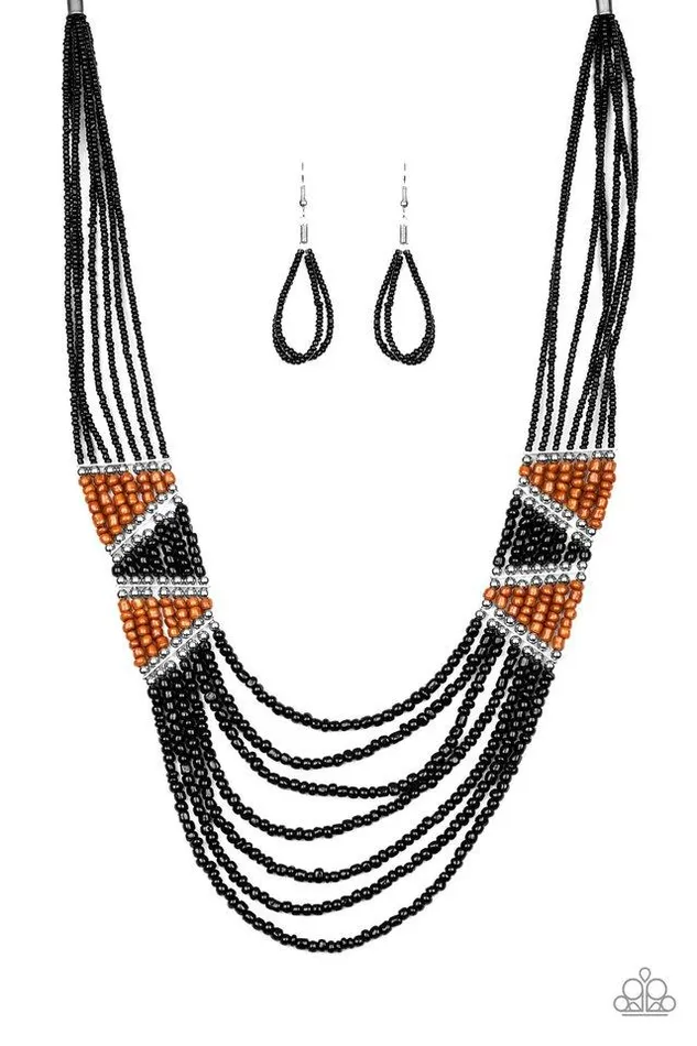 Paparazzi Jewelry Paparazzi Necklace Kickin It Outback Black Necklaces