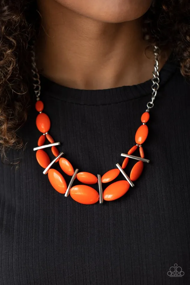 Paparazzi Jewelry Paparazzi Necklace Law of the Jungle Orange Necklaces