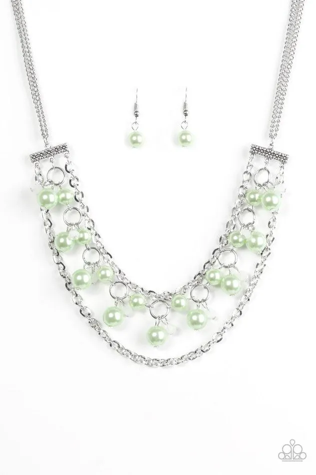 Paparazzi Jewelry Paparazzi Necklace Rockefeller Romance Green Necklaces