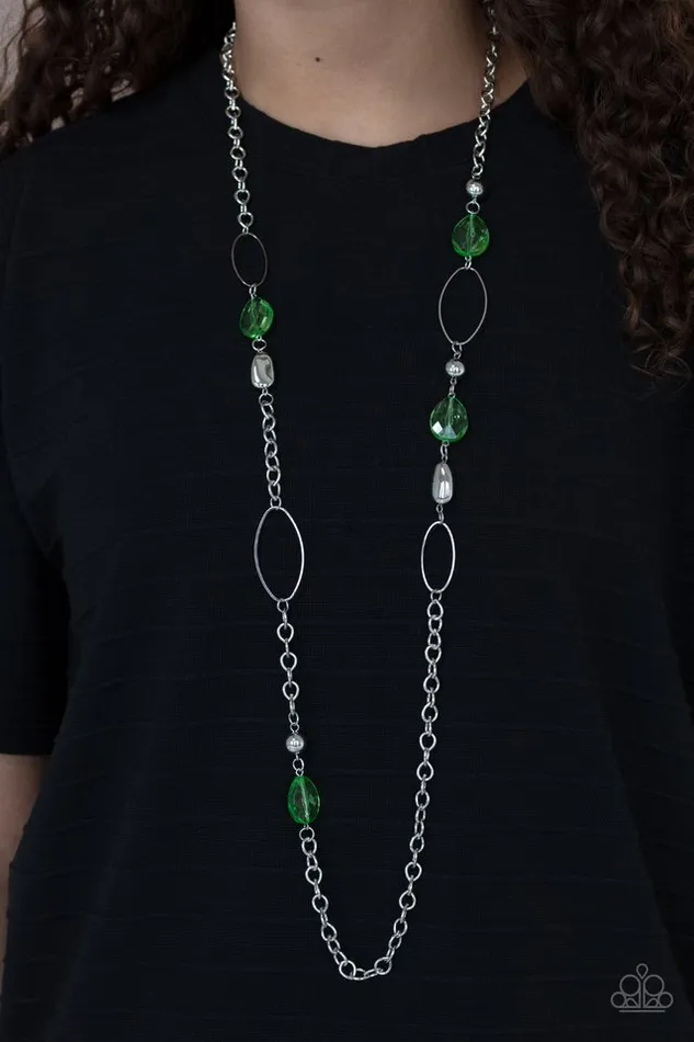Paparazzi Jewelry Paparazzi Necklace SHEER As Fate Green Necklaces