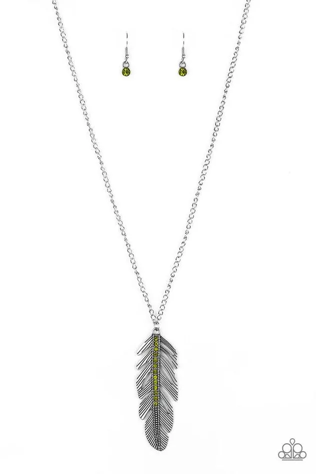 Paparazzi Jewelry Paparazzi Necklace Sky Quest Green Necklaces
