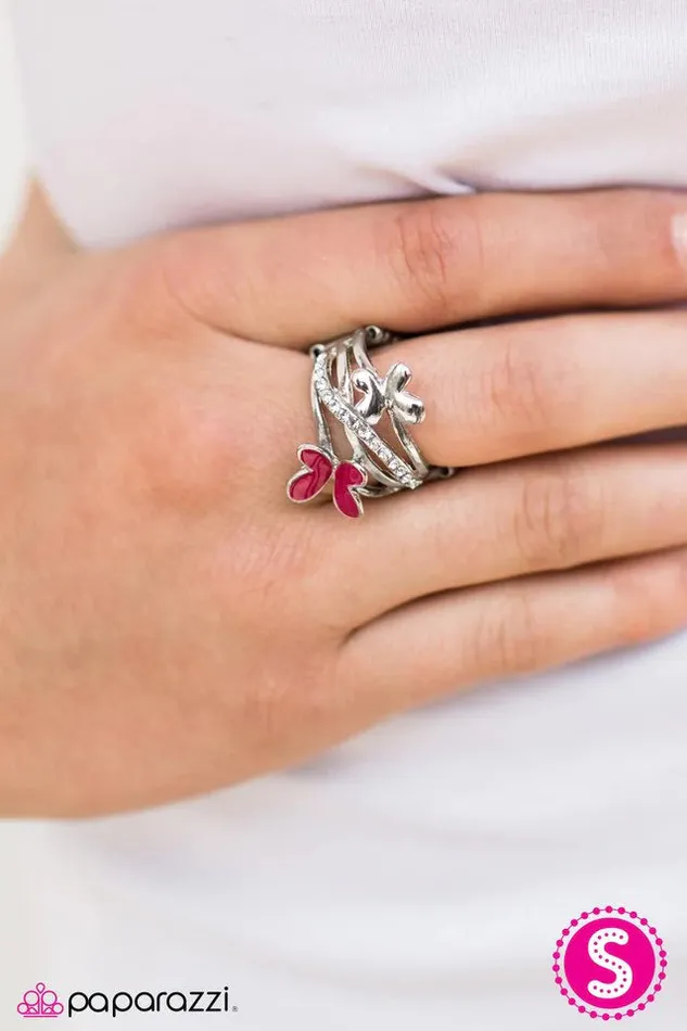 Paparazzi Jewelry Paparazzi Ring Butterfly Ballet Pink Rings