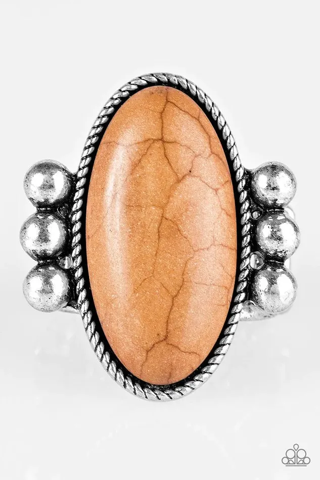 Paparazzi Jewelry Paparazzi Ring Skipping SANDSTONES Brown Rings