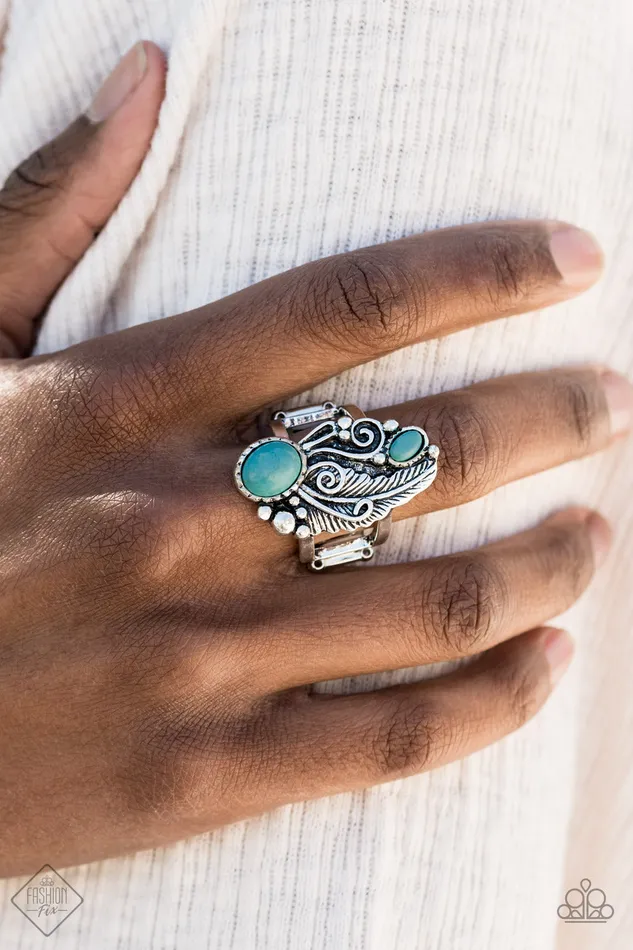 Paparazzi Jewelry Rings Paparazzi Ring Desert Nest Blue Fashion Fix Aug2020