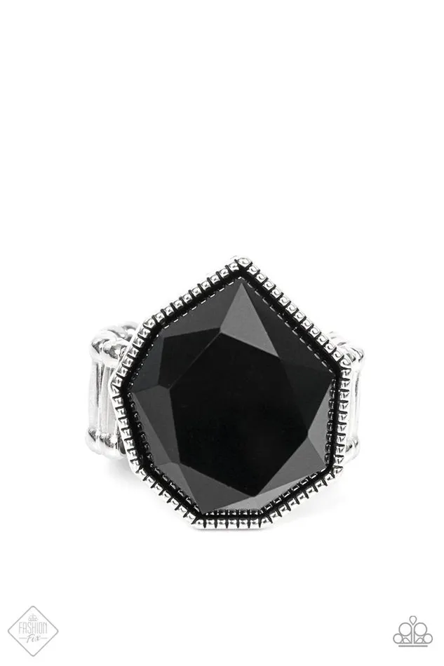 Paparazzi Jewelry Rings Paparazzi Ring Dynamically Defaced Black Paparazzi Jewelry Rings Paparazzi Ring Dynamically Defaced Black