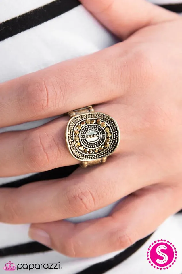 Paparazzi Jewelry Rings Paparazzi Ring Easy on the Glitter Brass