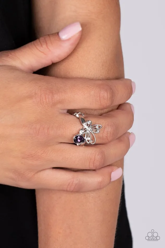 Paparazzi Jewelry Rings Paparazzi Ring Flawless Flutter Purple