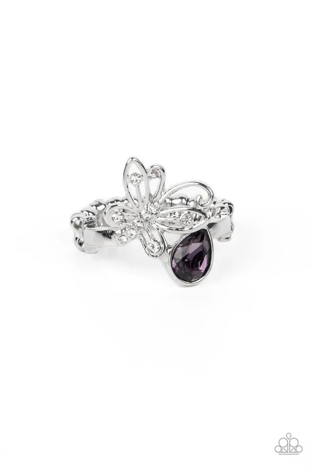 Paparazzi Jewelry Rings Paparazzi Ring Flawless Flutter Purple Paparazzi Jewelry Rings Paparazzi Ring Flawless Flutter Purple