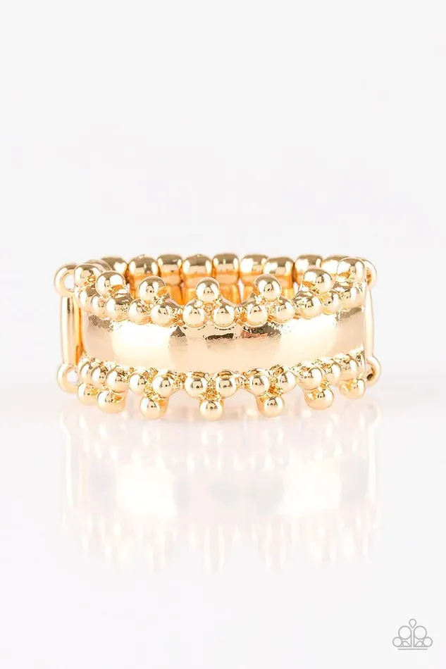 Paparazzi Jewelry Rings Paparazzi Ring Heavy Metal Muse Gold