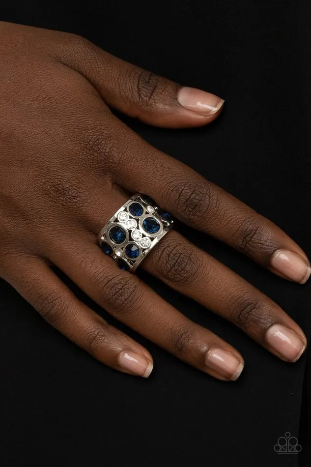 Paparazzi Jewelry Rings Paparazzi Ring High Roller Royale Blue