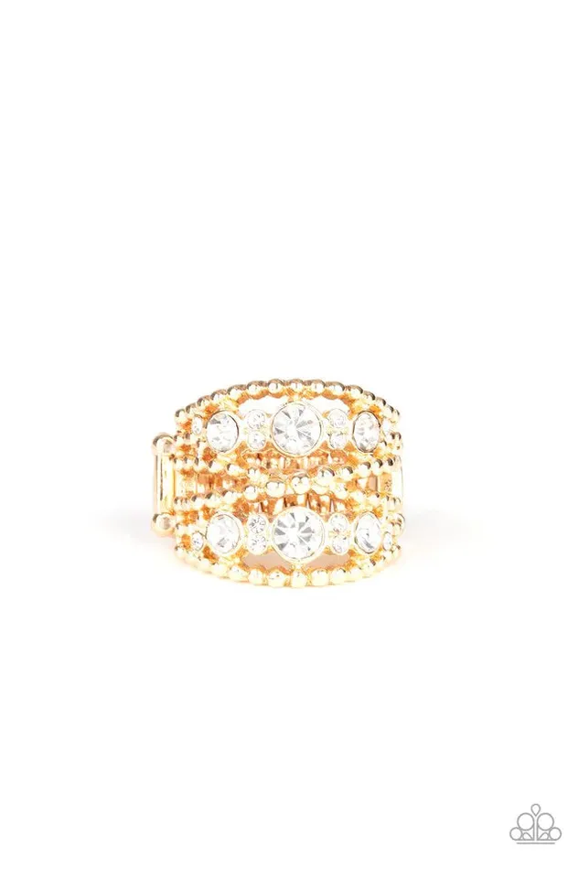 Paparazzi Jewelry Rings Paparazzi Ring Prismatic Powerhouse Gold