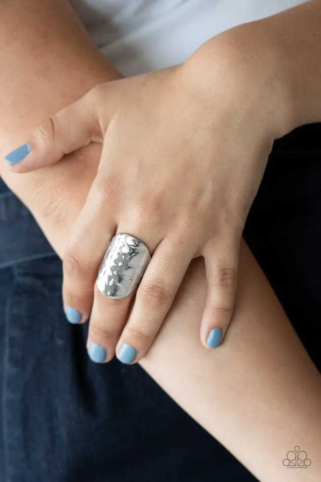 Paparazzi Jewelry Rings Paparazzi Ring Retro Ripple Silver