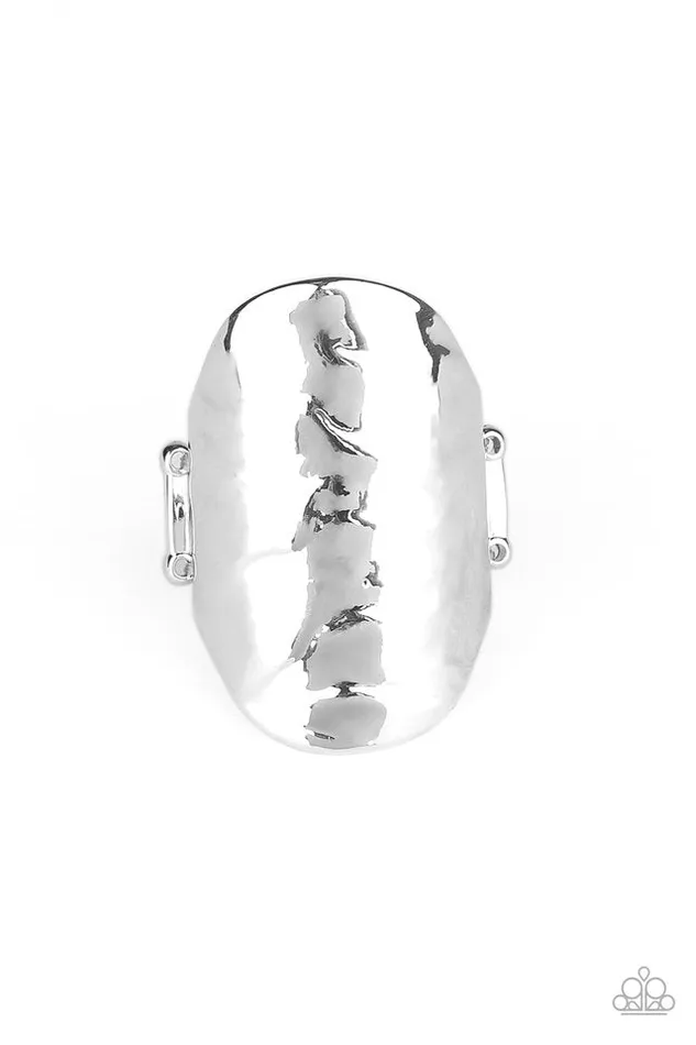 Paparazzi Jewelry Rings Paparazzi Ring Retro Ripple Silver Paparazzi Jewelry Rings Paparazzi Ring Retro Ripple Silver