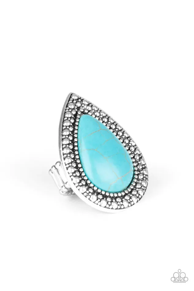 Paparazzi Jewelry Rings Paparazzi Ring Santa Fe Storm Blue