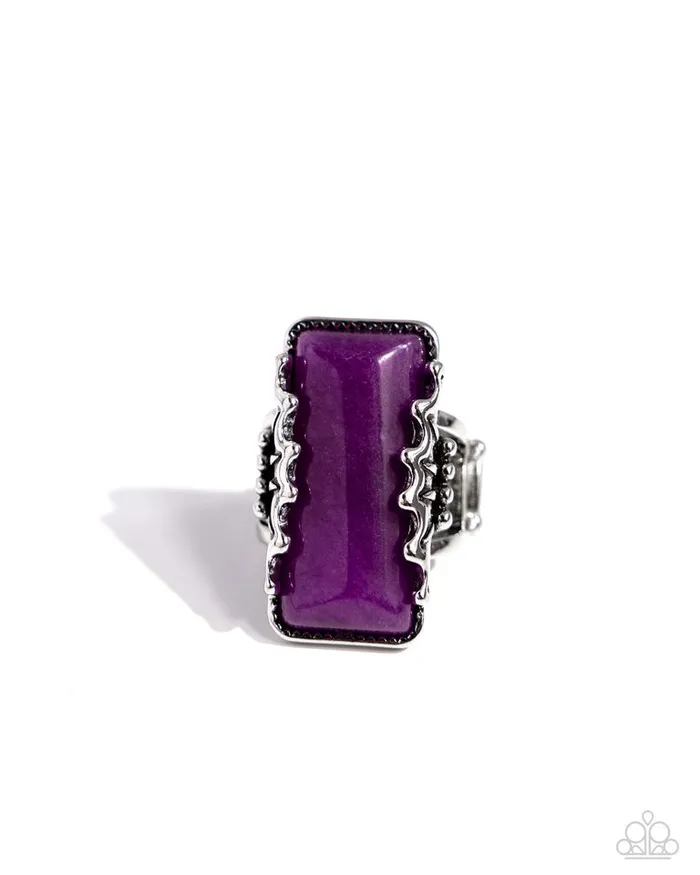 Paparazzi Jewelry Rings Paparazzi Ring Scalloped Stone Purple Paparazzi Jewelry Rings Paparazzi Ring Scalloped Stone Purple