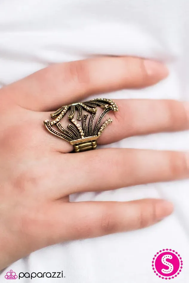 Paparazzi Jewelry Rings Paparazzi Ring Send In The Cavalry Brass