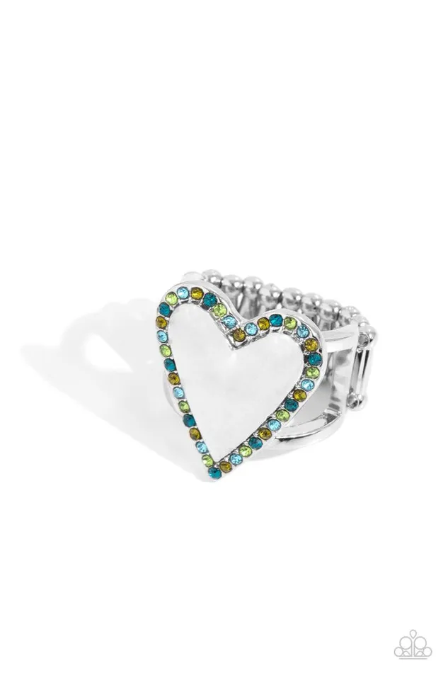 Paparazzi Jewelry Rings Paparazzi Ring Smitten Shimmer Green Paparazzi Jewelry Rings Paparazzi Ring Smitten Shimmer Green