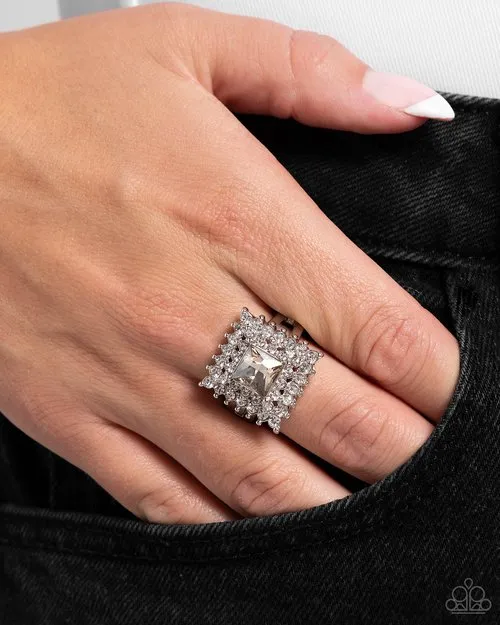 Paparazzi Jewelry Rings Paparazzi Ring Sovereign Square Silver