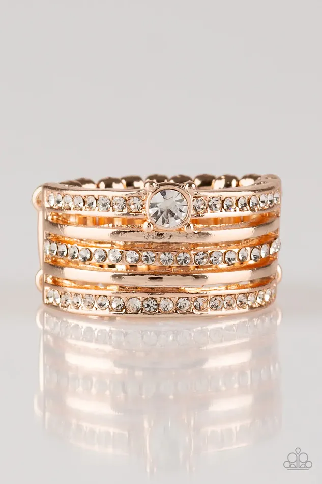 Paparazzi Jewelry Rings Paparazzi Ring The Dealmaker Rose Gold