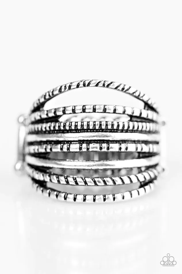 Paparazzi Jewelry Rings Paparazzi Ring Treasured Texture Silver