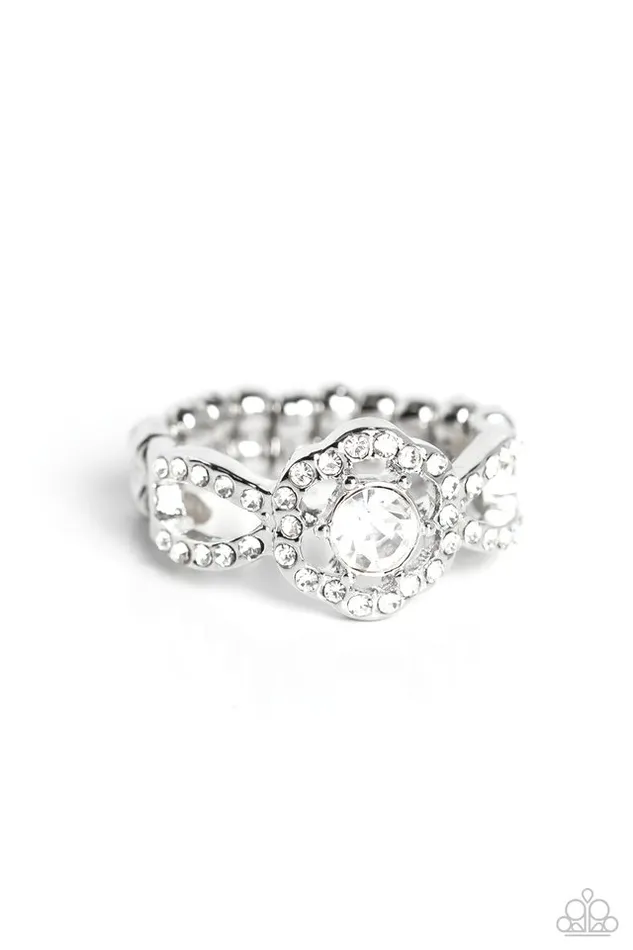 Paparazzi Jewelry Rings Paparazzi Ring Will FLOWER White Paparazzi Jewelry Rings Paparazzi Ring Will FLOWER White