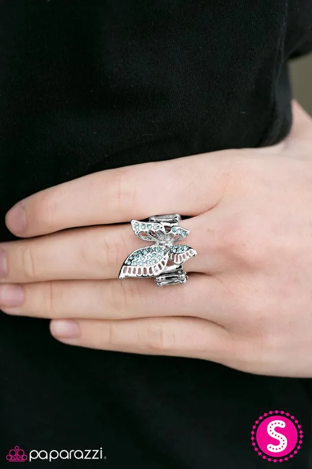 Paparazzi Jewelry Rings Paparazzi Ring With Brave Wings She Flies Blue