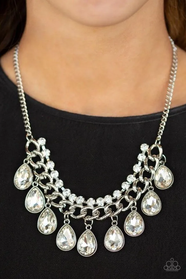 Paparazzi Necklace All TogetHEIR Now White Paparazzi Jewelry Necklaces