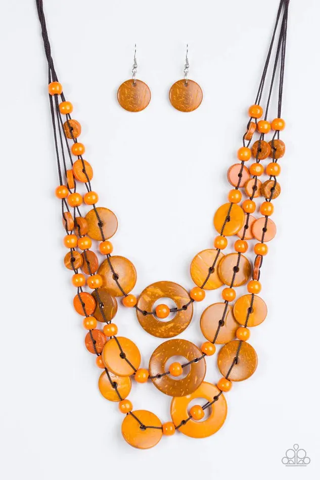Paparazzi Necklace Bali Boardwalk Orange Paparazzi Jewelry Necklaces