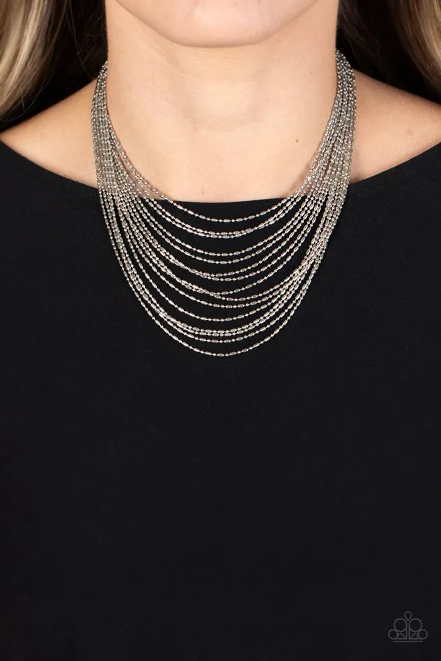 Paparazzi Necklace Cascading Chains Silver Paparazzi Jewelry Necklaces Paparazzi Necklace Cascading Chains Silver Paparazzi Jewelry Necklaces