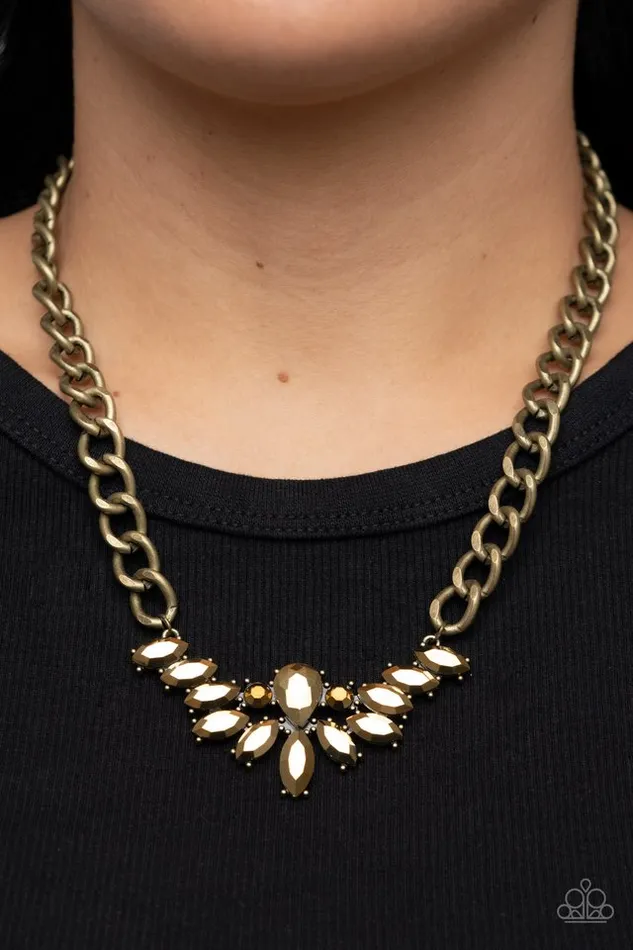 Paparazzi Necklace Come at Me Brass Paparazzi Jewelry Necklaces