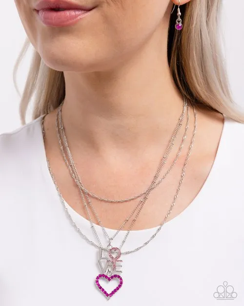 Paparazzi Necklace Courting Caliber Pink Paparazzi Jewelry Necklaces