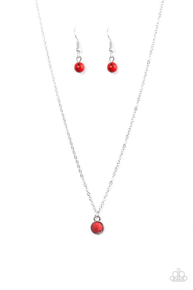 Paparazzi Necklace Creek Cadence Red Paparazzi Jewelry Necklaces