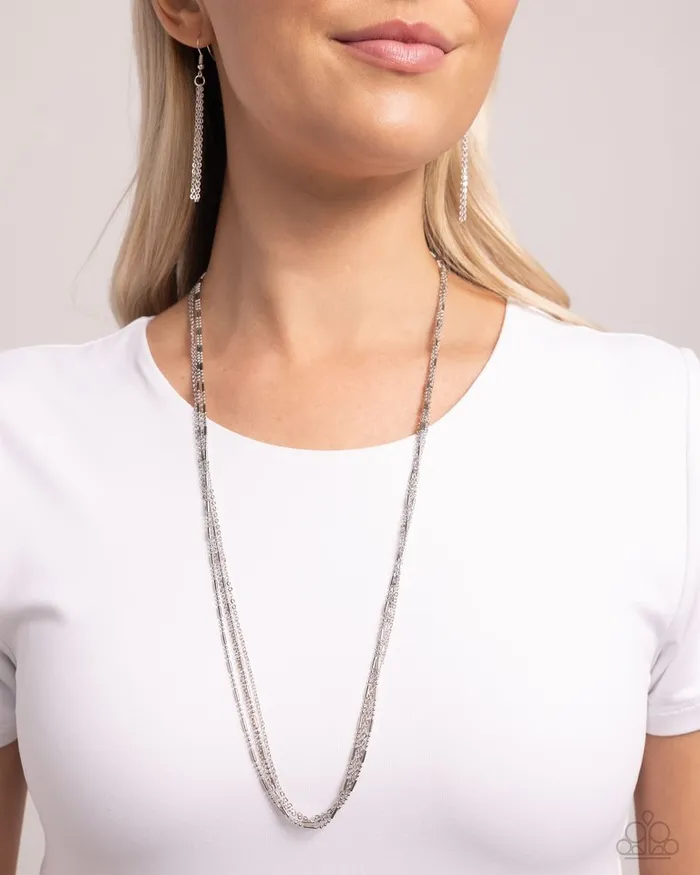 Paparazzi Necklace Dainty Dare Silver Paparazzi Jewelry Necklaces