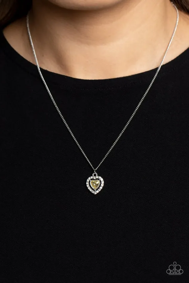 Paparazzi Necklace Day of Love Yellow Paparazzi Jewelry Necklaces