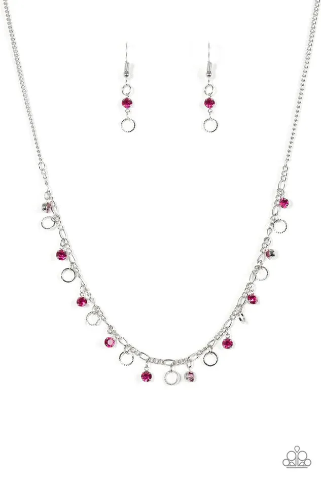 Paparazzi Necklace Dinner Party Demure Pink Paparazzi Jewelry Necklaces