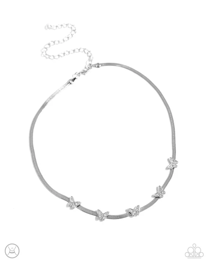Paparazzi Necklace Fluttering Fame White Paparazzi Jewelry Necklaces Paparazzi Necklace Fluttering Fame White Paparazzi Jewelry Necklaces