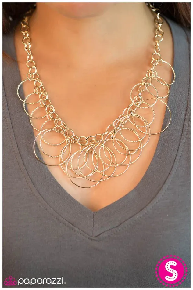 Paparazzi Necklace Get In the Ring Gold Paparazzi Jewelry Necklaces